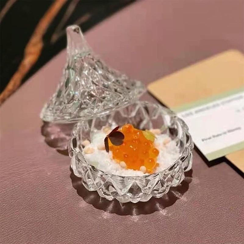DUEBEL Glass Caviar Chiller Server Set Plus 2 pcs. x Mother of Pearl Caviar Spoon 3.15" – Universal Martini, Wine, Liquor Cocktail Chiller - Image 4